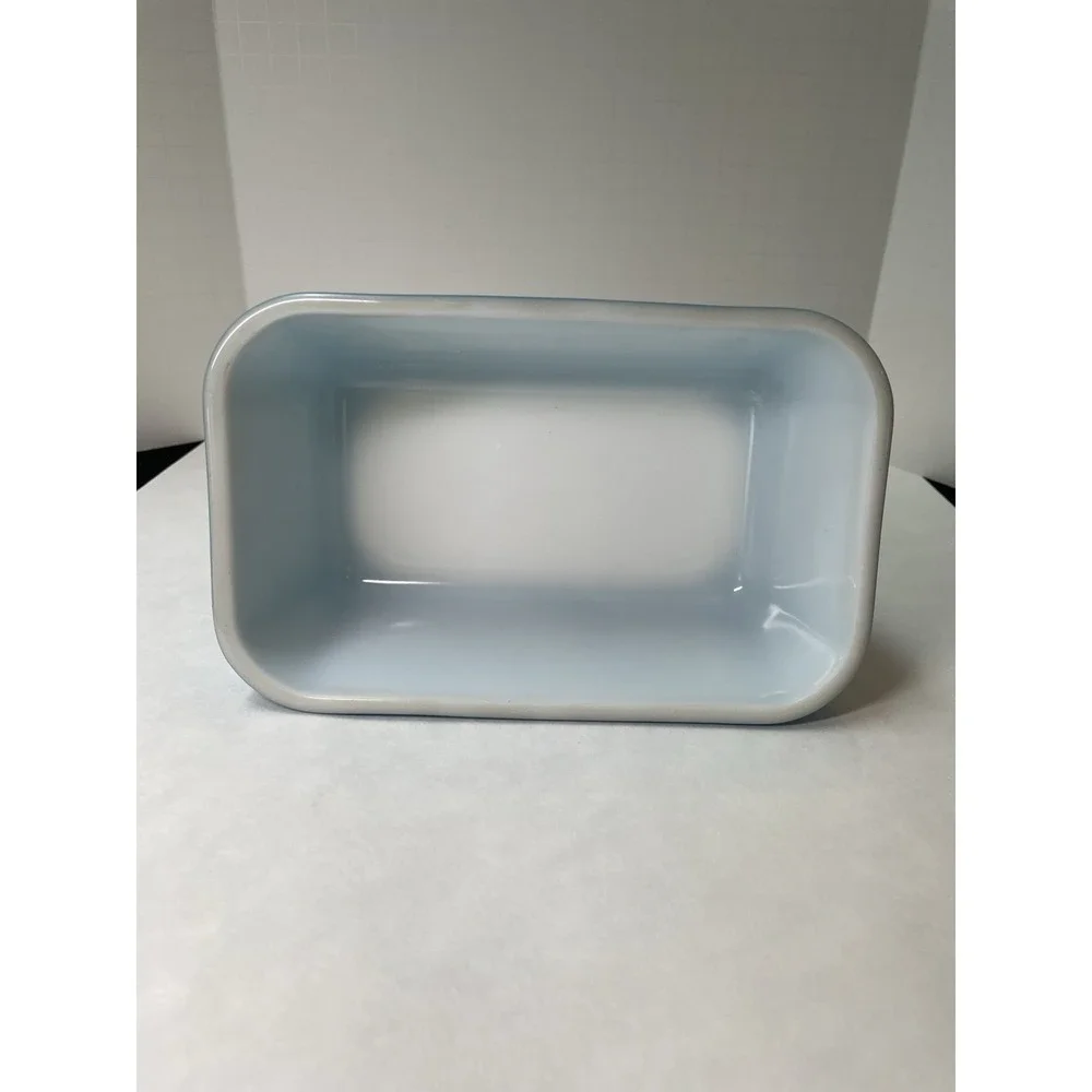 Vintage‎ 1940s Pyrex 502-B Iconic Blue Refrigerator Dish - See Desc & Photos